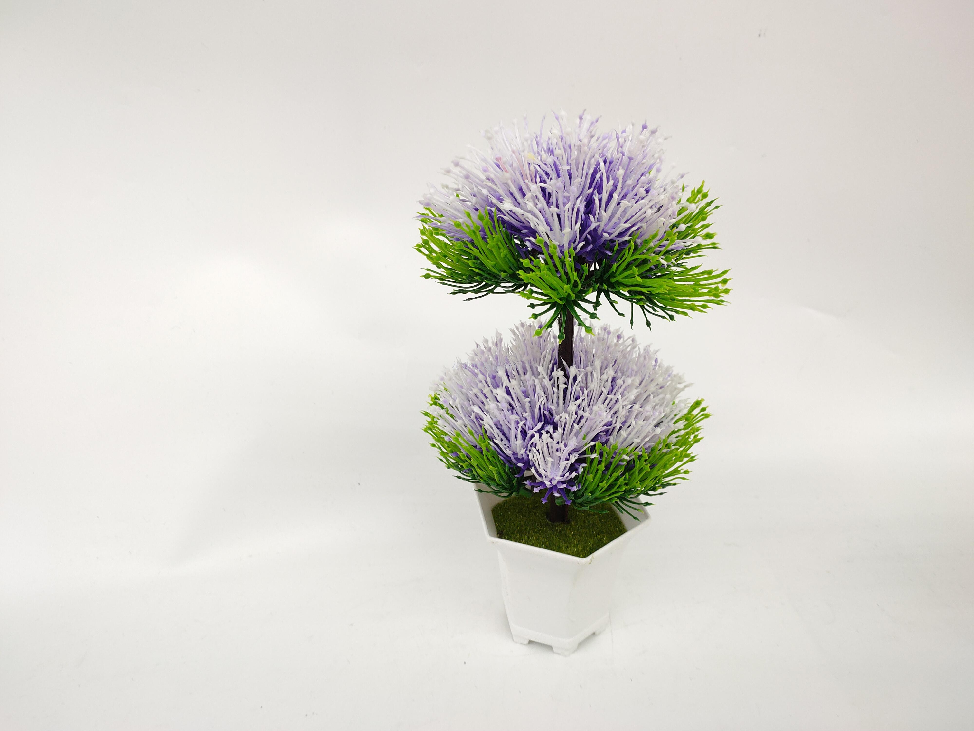 Artificial flower false flower white plastic basin double deck green plant decorates sitting room bedroom table Artificial flower false flower white plastic basin double deck green plant decorates sitting room bedroom table
