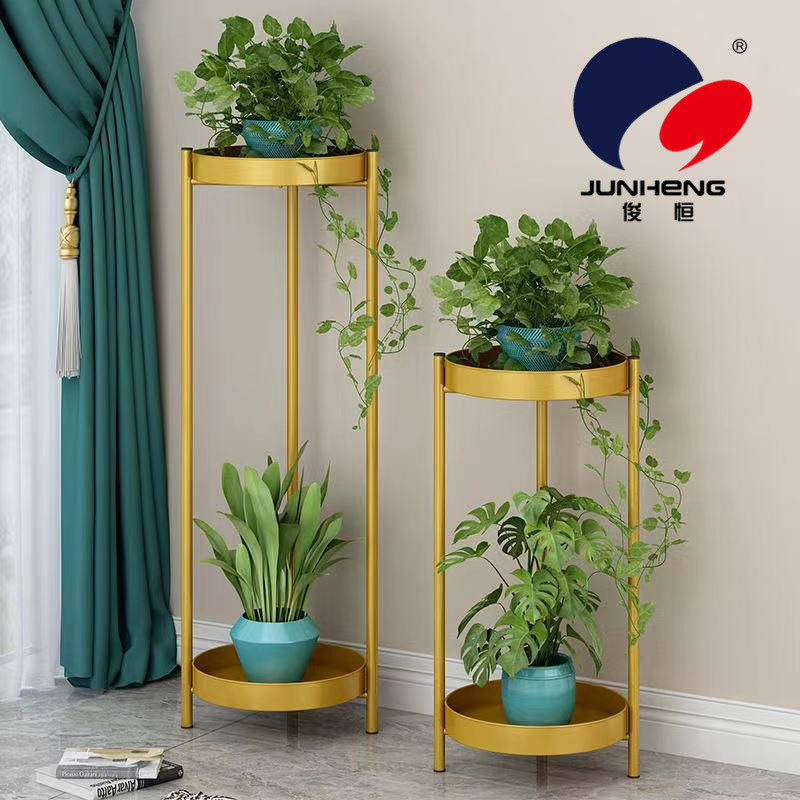 Nordic Iron Balcony Flower Stand Indoor Jardiniere Simple Modern Storage Rack Decoration Shelf Green Radish Succulent Holder