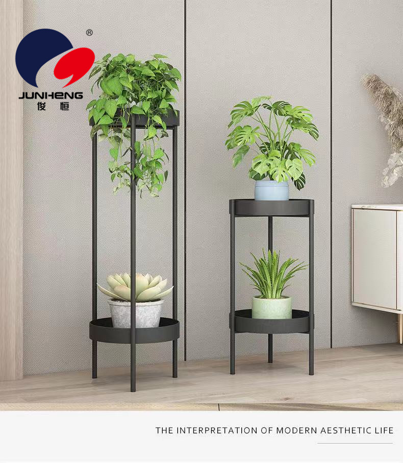 Nordic Iron Balcony Flower Stand Indoor Jardiniere Simple Modern Storage Rack Decoration Shelf Green Radish Succulent Holder