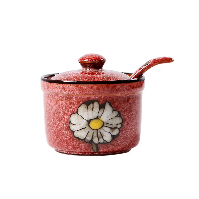 seasoning pot Household seasoning bottle pot Japanese seasoning box salt pot sauce pot sugar pot kitchen supplies