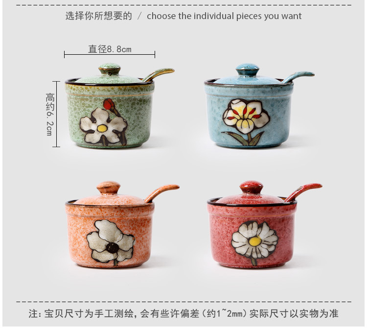 seasoning pot Household seasoning bottle pot Japanese seasoning box salt pot sauce pot sugar pot kitchen supplies seasoning pot Household seasoning bottle pot Japanese seasoning box salt pot sauce pot sugar pot kitchen supplies
