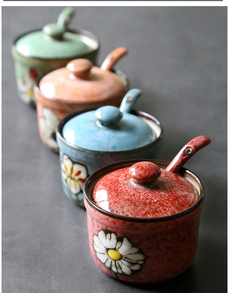 seasoning pot Household seasoning bottle pot Japanese seasoning box salt pot sauce pot sugar pot kitchen supplies seasoning pot Household seasoning bottle pot Japanese seasoning box salt pot sauce pot sugar pot kitchen supplies