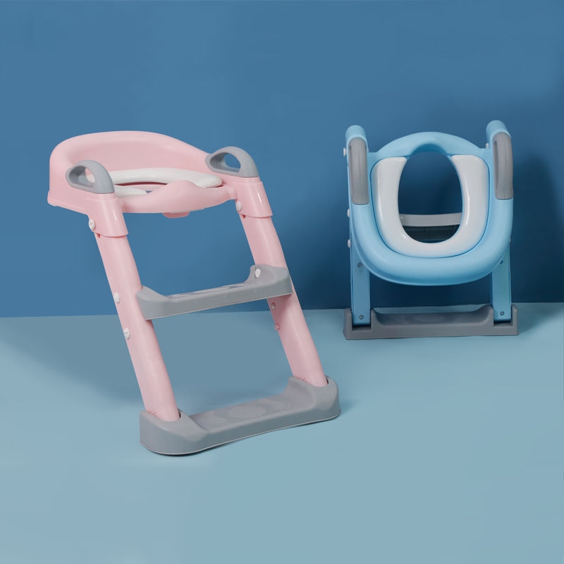 Large Children Sitting Stool Soft Seat Cushion with Armrest New Armrest Toilet Ladder