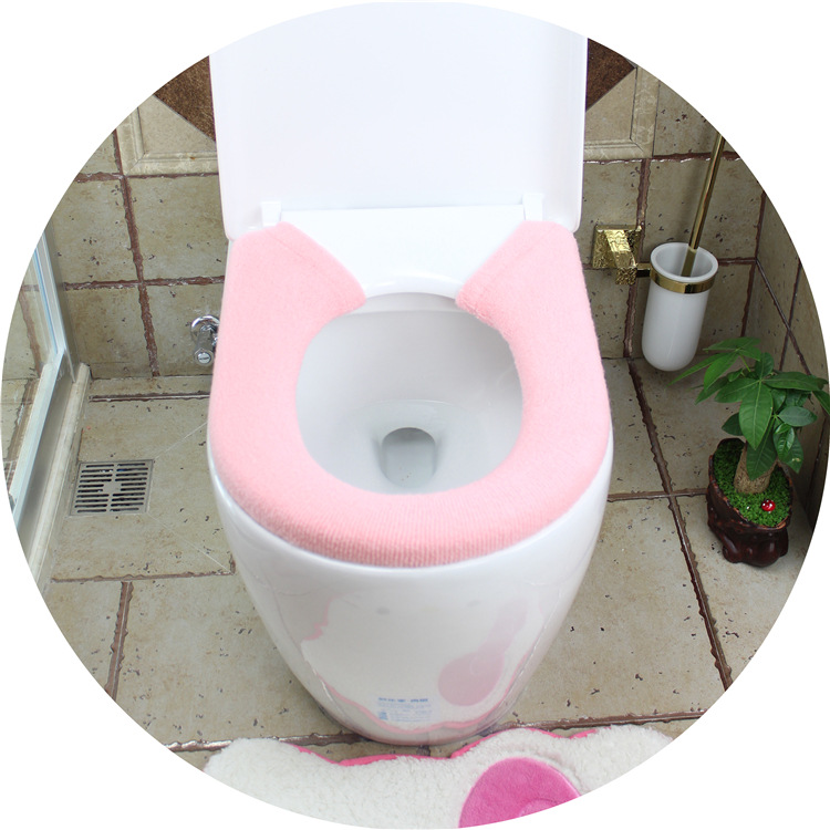 Shujie Thickened Universal Button Toilet Mat Toilet Seat Cover Toilet Seat Cushion Toilet Cushion Daily Necessities Wholesale