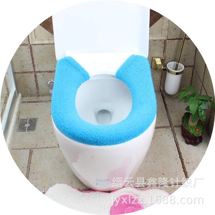 Shujie Thickened Universal Button Toilet Mat Toilet Seat Cover Toilet Seat Cushion Toilet Cushion Daily Necessities Wholesale