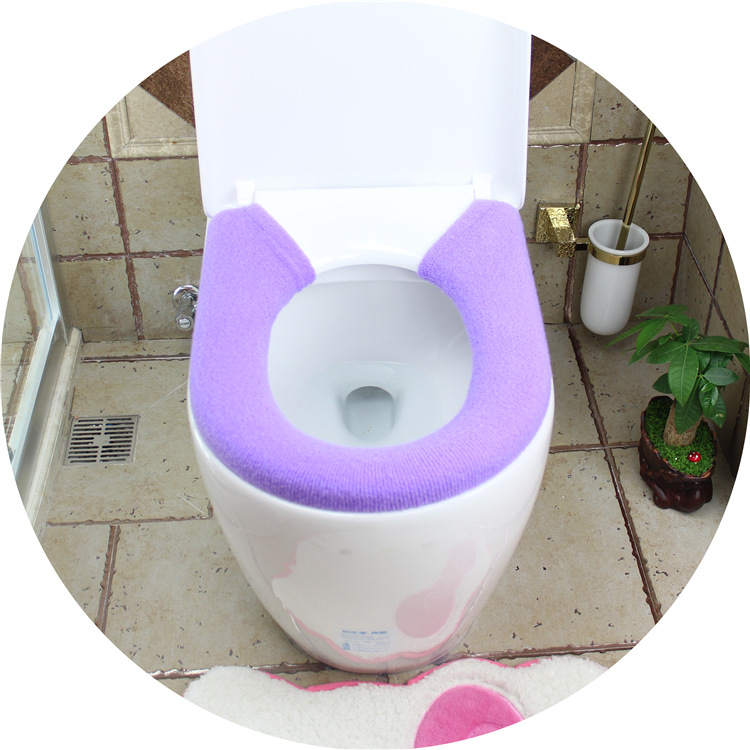 Shujie Thickened Universal Button Toilet Mat Toilet Seat Cover Toilet Seat Cushion Toilet Cushion Daily Necessities Wholesale