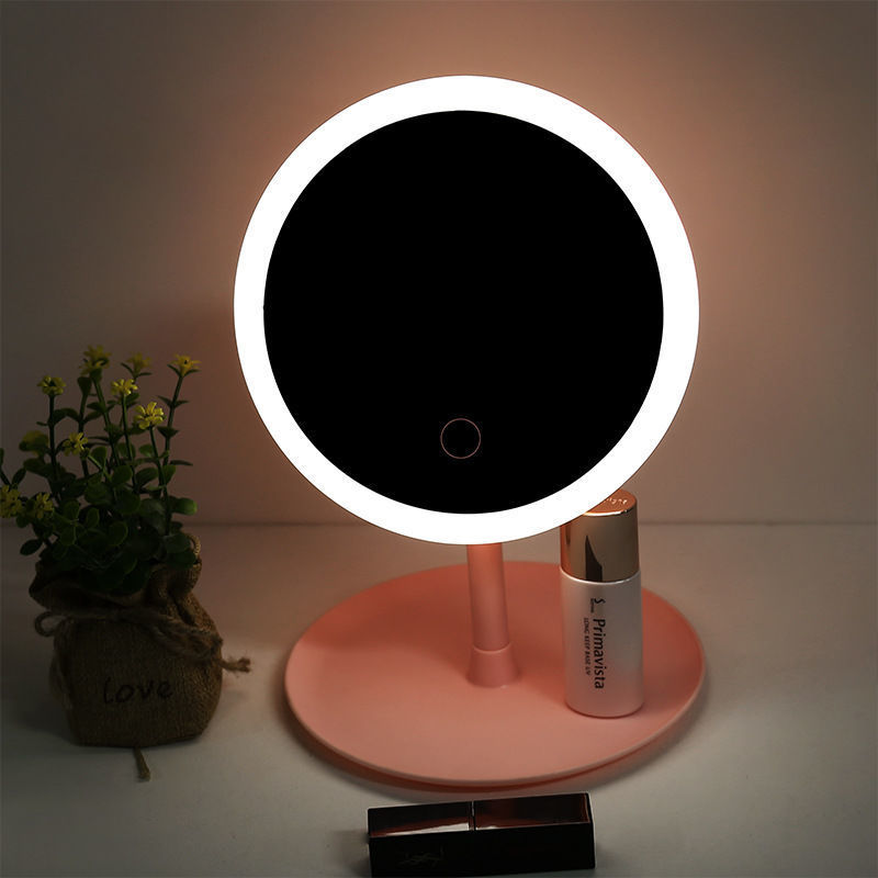 Internet Celebrity Led Make-up Mirror Desktop Dormitory with Light TikTok Dressing Mirror Women's Convenient Portable Makeup Small Mirror Internet Celebrity Led Make-up Mirror Desktop Dormitory with Light TikTok Dressing Mirror Women's Convenient Portable Makeup Small Mirror