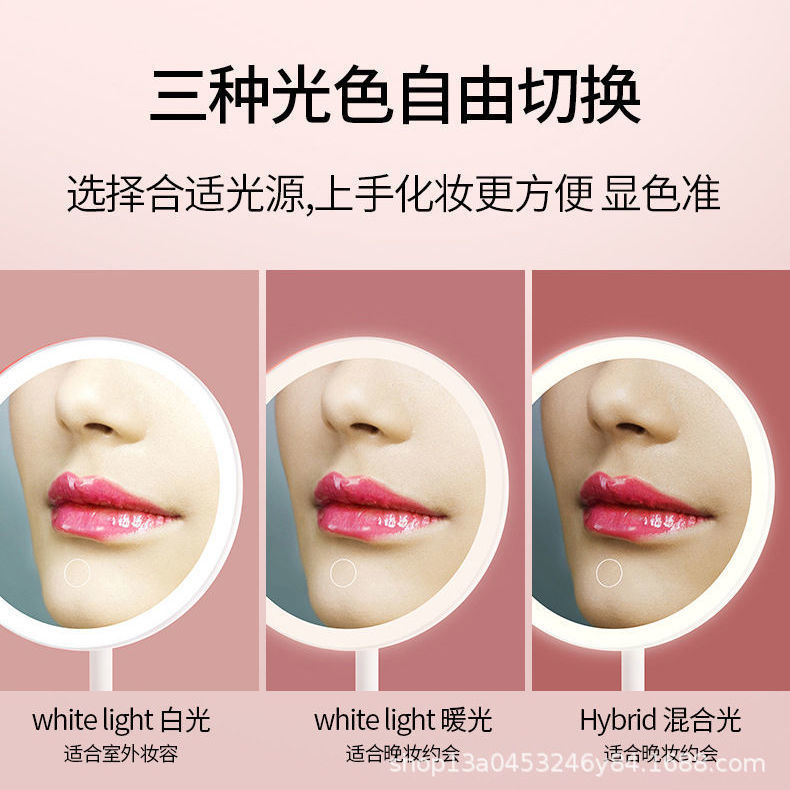 Internet Celebrity Led Make-up Mirror Desktop Dormitory with Light TikTok Dressing Mirror Women's Convenient Portable Makeup Small Mirror Internet Celebrity Led Make-up Mirror Desktop Dormitory with Light TikTok Dressing Mirror Women's Convenient Portable Makeup Small Mirror