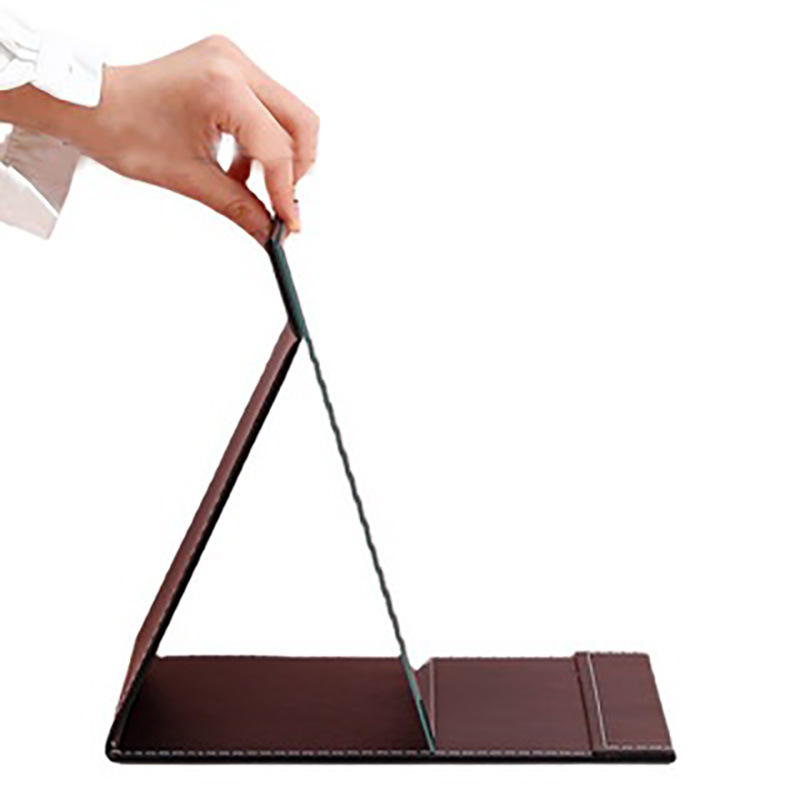 Creative Folding Mirror Pu Makeup Mirror Portable Portable Small Mirror Desktop HD Student Dormitory Dressing Mirror
