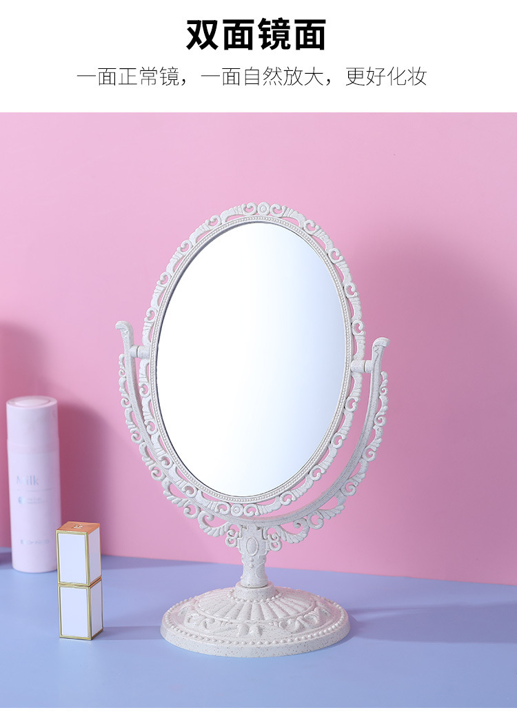 Desktop Love Double-Sided Makeup Mirror Student Dormitory Mirror Nordic Style Rotating Desktop Mirror Home Dressing Mirror Desktop Love Double-Sided Makeup Mirror Student Dormitory Mirror Nordic Style Rotating Desktop Mirror Home Dressing Mirror