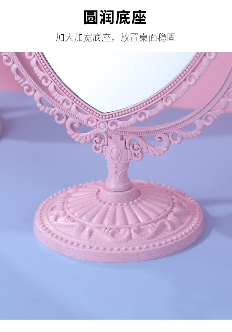 Desktop Love Double-Sided Makeup Mirror Student Dormitory Mirror Nordic Style Rotating Desktop Mirror Home Dressing Mirror Desktop Love Double-Sided Makeup Mirror Student Dormitory Mirror Nordic Style Rotating Desktop Mirror Home Dressing Mirror