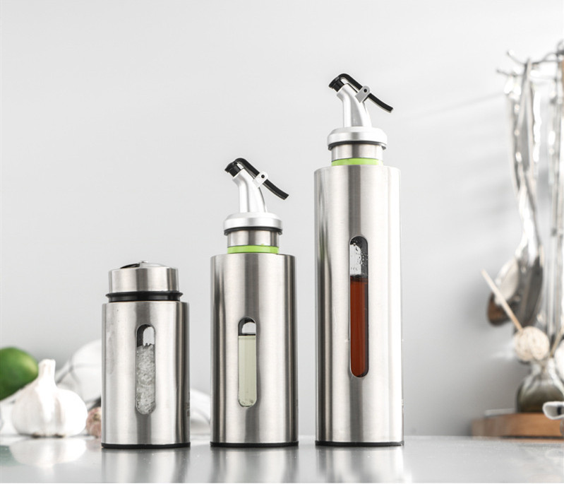 control oil bottle stainless steel leakproof seasoning bottle kitchen soy sauce vinegar cooking wine seasoning bottle