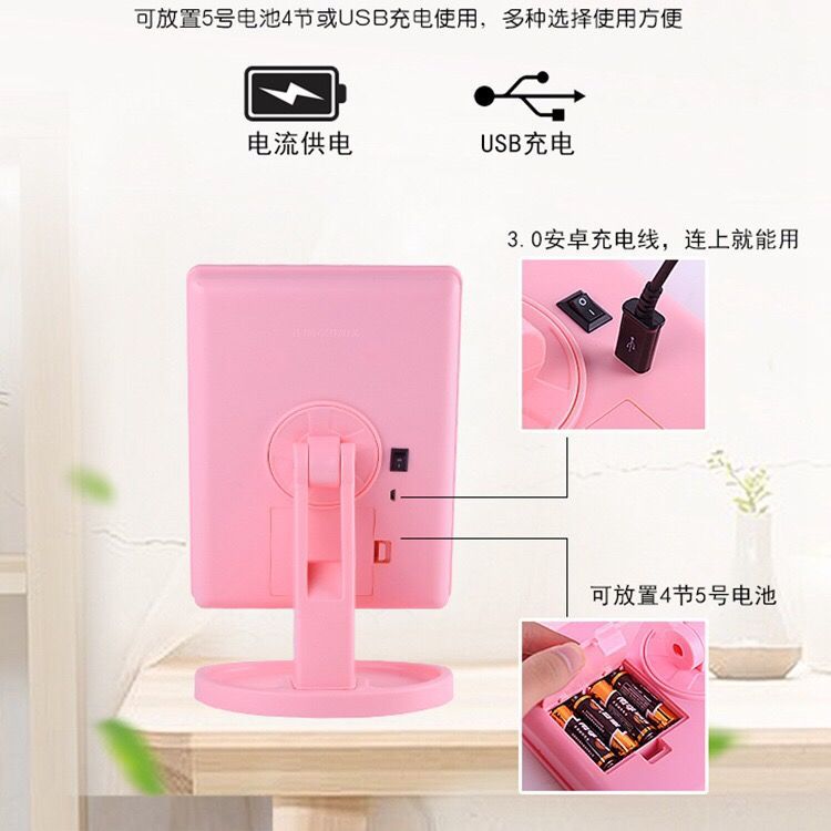 Desktop Rotating 22 Light Dressing Mirror with Light Fill Light Dormitory Desktop Desktop Dressing Folding Portable Mirror Desktop Rotating 22 Light Dressing Mirror with Light Fill Light Dormitory Desktop Desktop Dressing Folding Portable Mirror