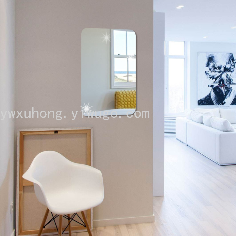 In Stock Wholesale Dressing Mirror  Stickers Custom Wall Stickers Self-Adhesive Dance Mirror Acrylic Mirror Stickers