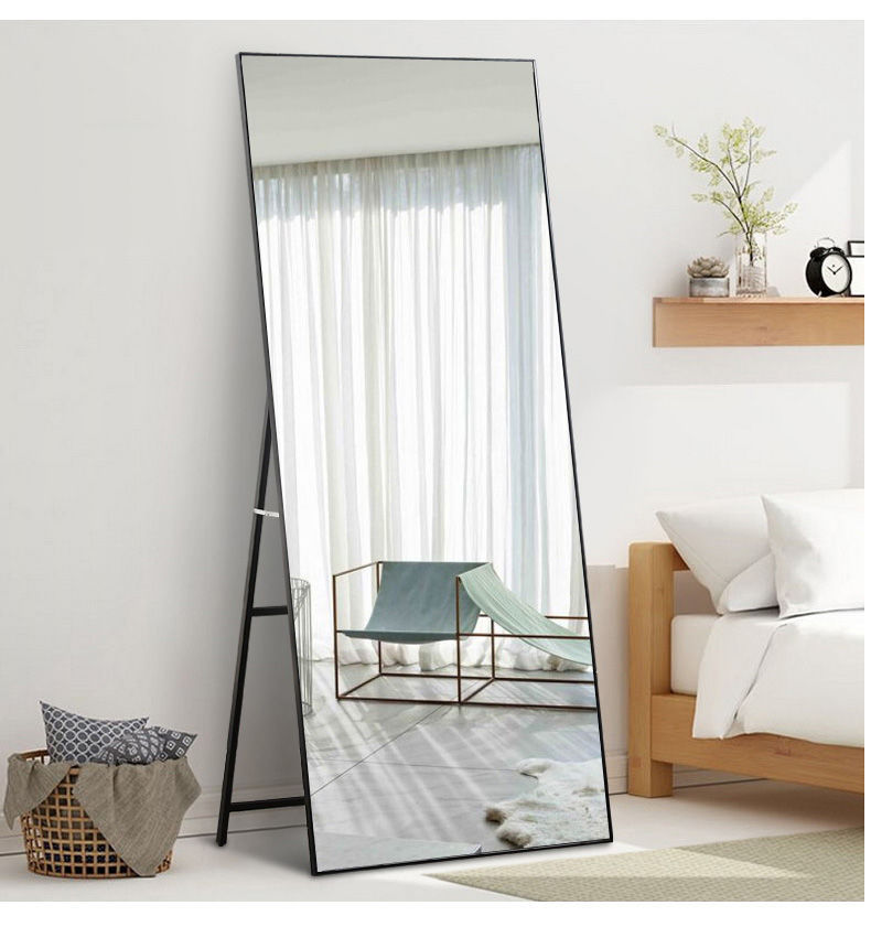 Floor Mirror Home Full Body Mirror Simple Internet Celebrity Girly Bedroom Dressing Mirror Clothing Store Student Dormitory Full-Length Mirror Floor Mirror Home Full Body Mirror Simple Internet Celebrity Girly Bedroom Dressing Mirror Clothing Store Student Dormitory Full-Length Mirror