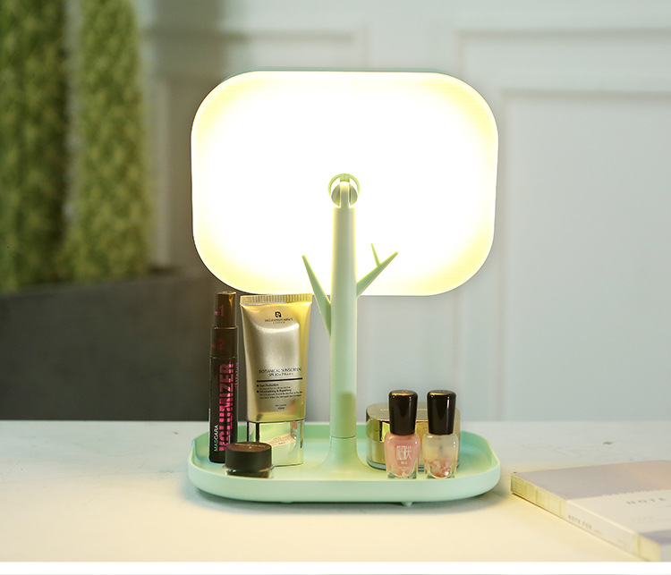 Innovative led dressing mirror bedroom night atmosphere desktop USB smart mirror small night light Innovative led dressing mirror bedroom night atmosphere desktop USB smart mirror small night light