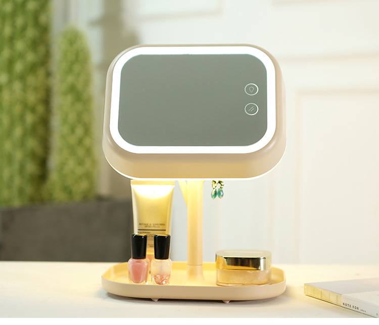 Innovative led dressing mirror bedroom night atmosphere desktop USB smart mirror small night light Innovative led dressing mirror bedroom night atmosphere desktop USB smart mirror small night light
