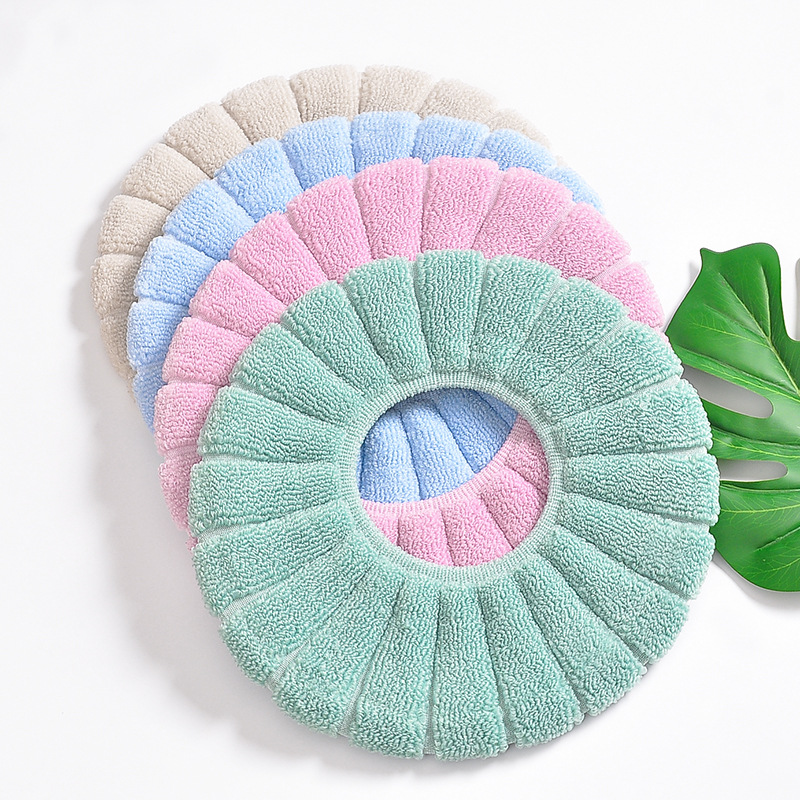 Toilet Seat Cushion Household Winter Thicken Plush Toilet Seat Cover Pad Toilet Seat Cover Four Seasons Universal Waterproof Toilet Washer