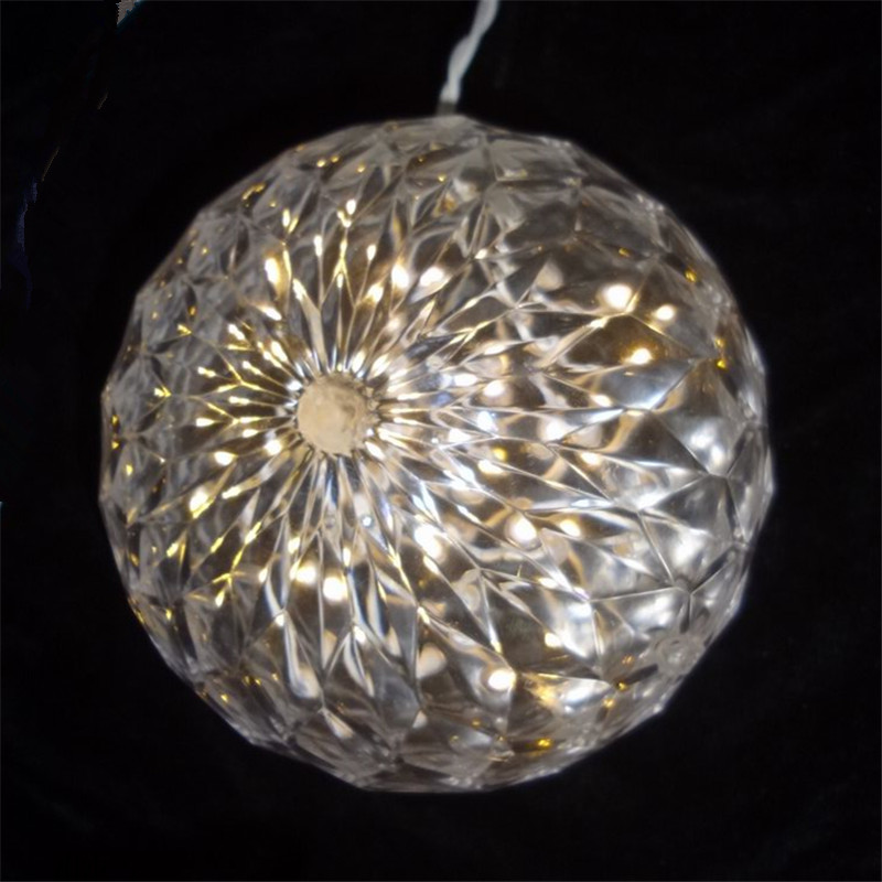 Christmas Lights 6 inch crystal ball 20 LED blue