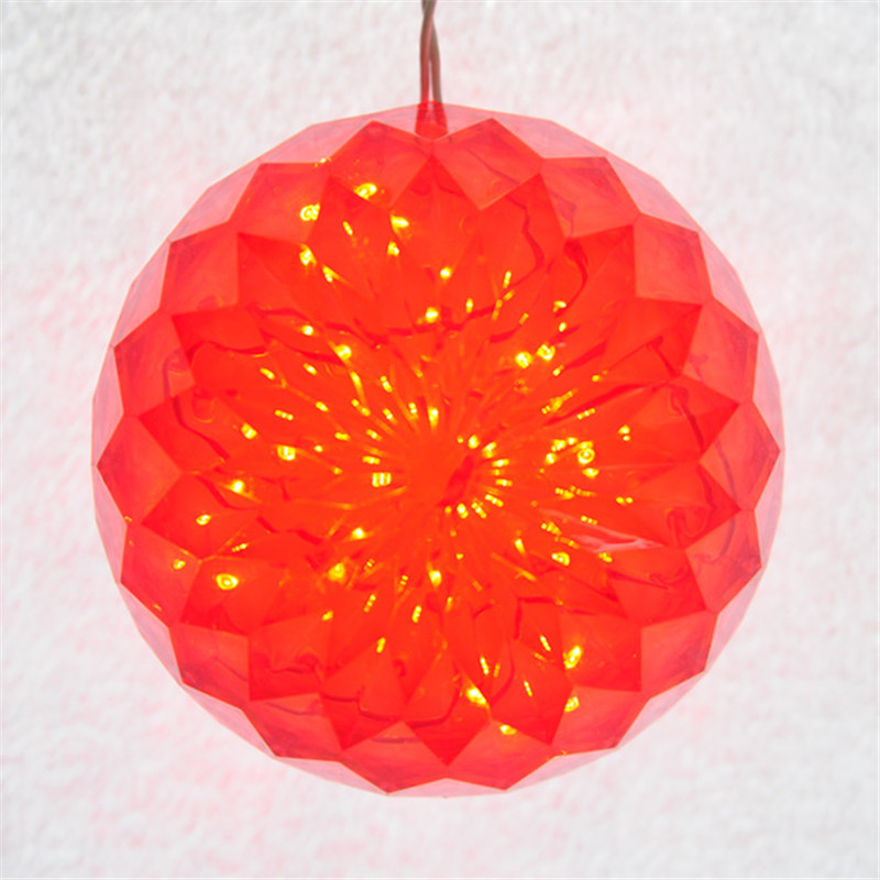 Christmas Lights 6 inch crystal ball 20 LED blue