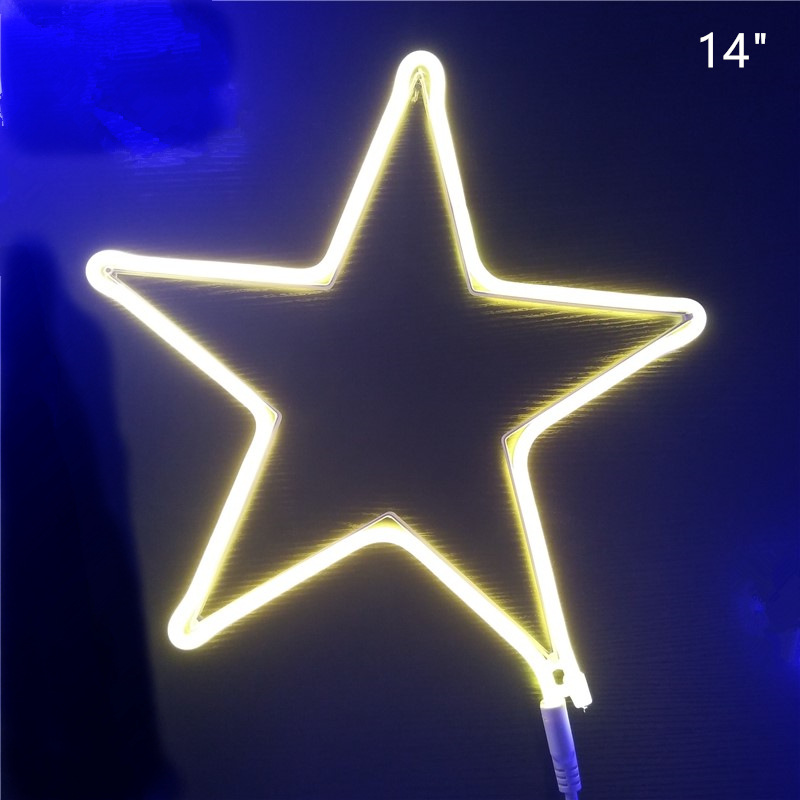 Christmas lights decorative lights 30CM35CM five-pointed star LED neon lamp modeling outdoor LED tape