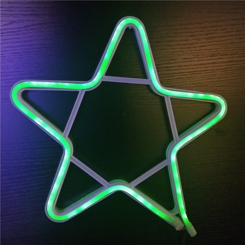 Christmas lights decorative lights 30CM35CM five-pointed star LED neon lamp modeling outdoor LED tape