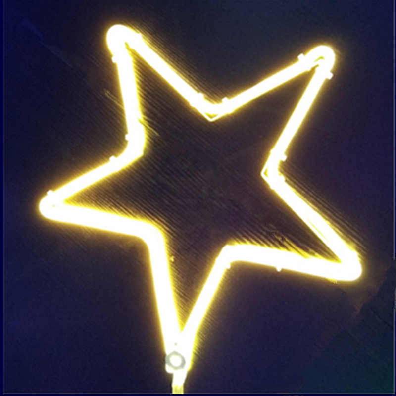 Christmas lights decorative lights 30CM35CM five-pointed star LED neon lamp modeling outdoor LED tape