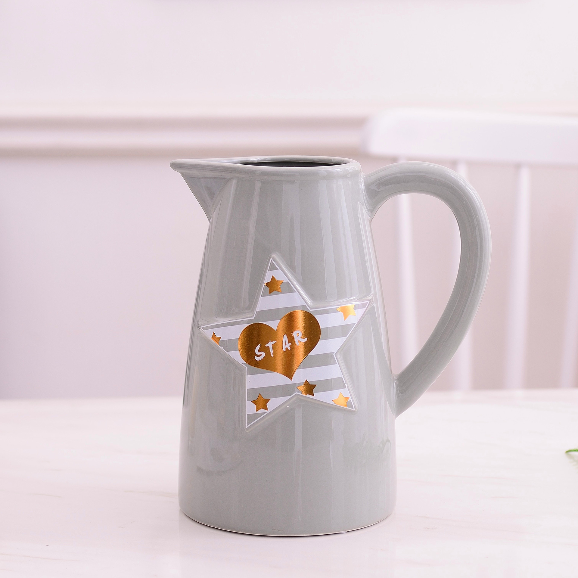 Christmas star simple Modern INS Wind Nordic White Gray Vase Pot flower Household decoration decorations