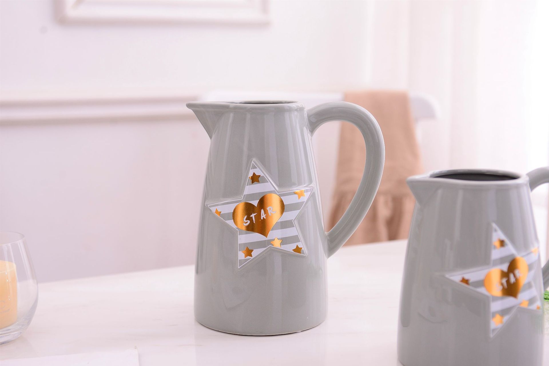 Christmas star simple Modern INS Wind Nordic White Gray Vase Pot flower Household decoration decorations Christmas star simple Modern INS Wind Nordic White Gray Vase Pot flower Household decoration decorations