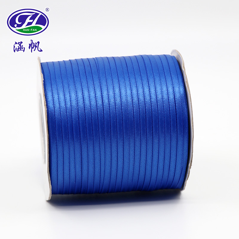 Sapphire Blue Satin Polyester Ribbons Gift Packaging Wedding Christmas Decortive Flower Packaging DIY Handmade Materials