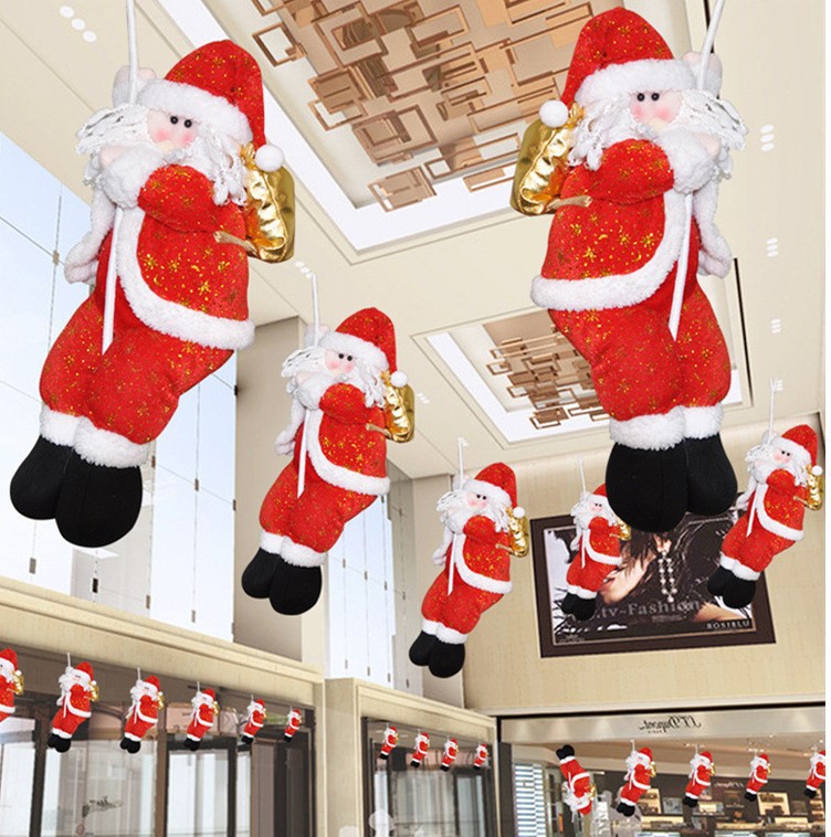 Climbing Rope Old Man Scene Decoration Climbing Rope Santa Claus Christmas Pendant Christmas Decoration Santa Claus