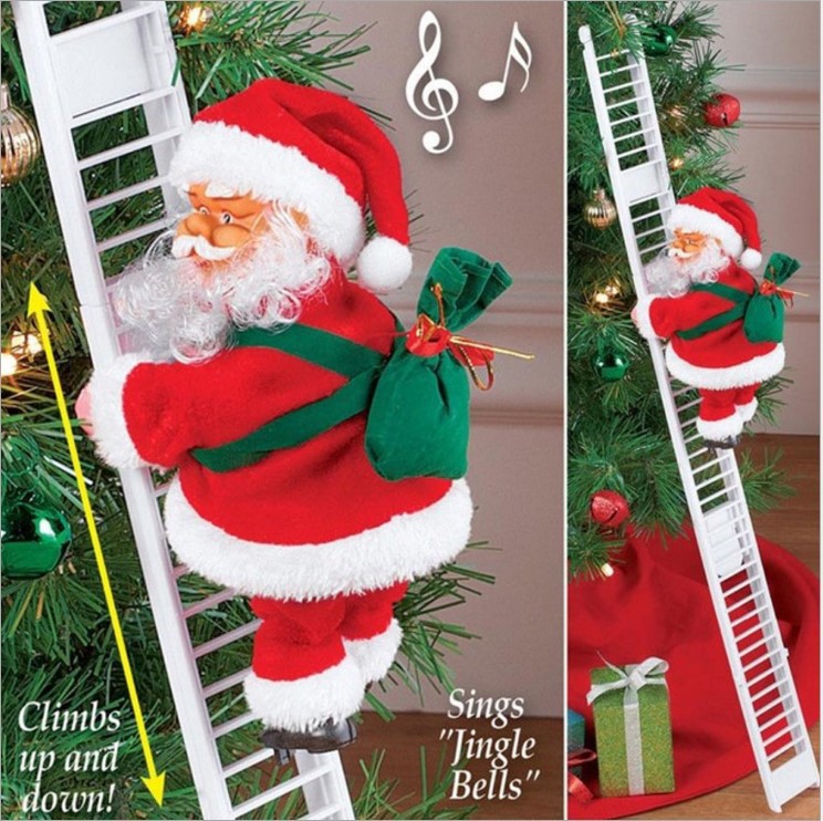 Electric Ladder Santa Claus Climbing Ladder Electric Santa Claus Climbing Ladder Cross-Border Toys