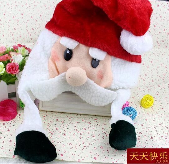 Nonwoven goods Ball Santa Claus Hat Christmas has a woolen old man hat Children adult 61