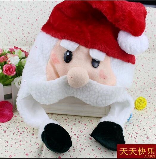 Nonwoven goods Ball Santa Claus Hat Christmas has a woolen old man hat Children adult 61 Nonwoven goods Ball Santa Claus Hat Christmas has a woolen old man hat Children adult 61