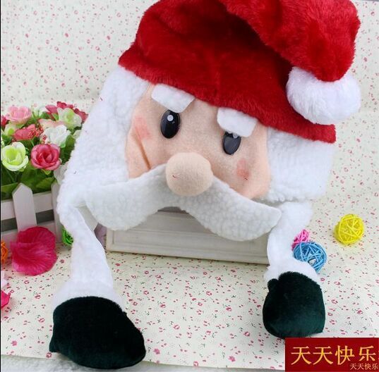 Nonwoven goods Ball Santa Claus Hat Christmas has a woolen old man hat Children adult 61 Nonwoven goods Ball Santa Claus Hat Christmas has a woolen old man hat Children adult 61