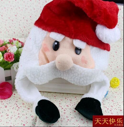 Nonwoven goods Ball Santa Claus Hat Christmas has a woolen old man hat Children adult 61 Nonwoven goods Ball Santa Claus Hat Christmas has a woolen old man hat Children adult 61