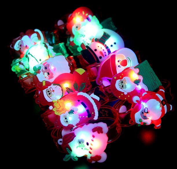 Santa Claus Watch Light Bracelet Electronic LED flash Bracelet Light Watch with Bracelet Watch