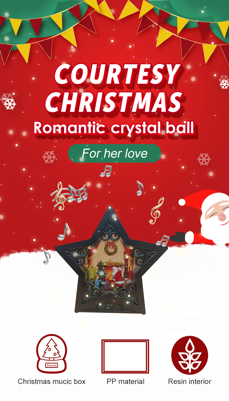 2021 Fashion Product Water Filled Santa Claus Pentagram Orna 2021 Fashion Product Water Filled Santa Claus Pentagram Orna