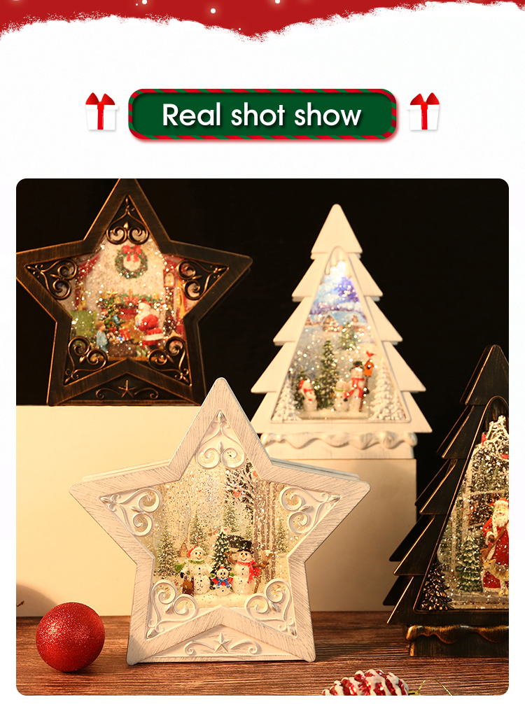 2021 Fashion Product Water Filled Santa Claus Pentagram Orna 2021 Fashion Product Water Filled Santa Claus Pentagram Orna