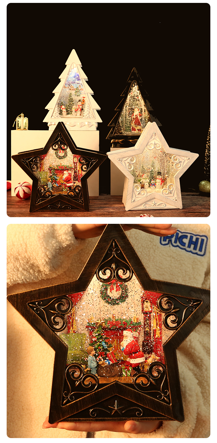 2021 Fashion Product Water Filled Santa Claus Pentagram Orna 2021 Fashion Product Water Filled Santa Claus Pentagram Orna