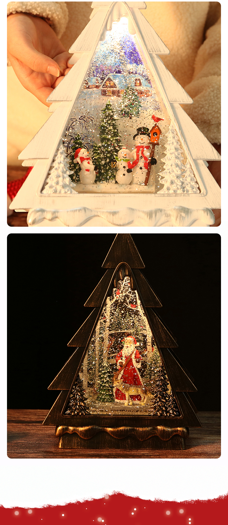 2021 Fashion Product Water Filled Santa Claus Pentagram Orna 2021 Fashion Product Water Filled Santa Claus Pentagram Orna