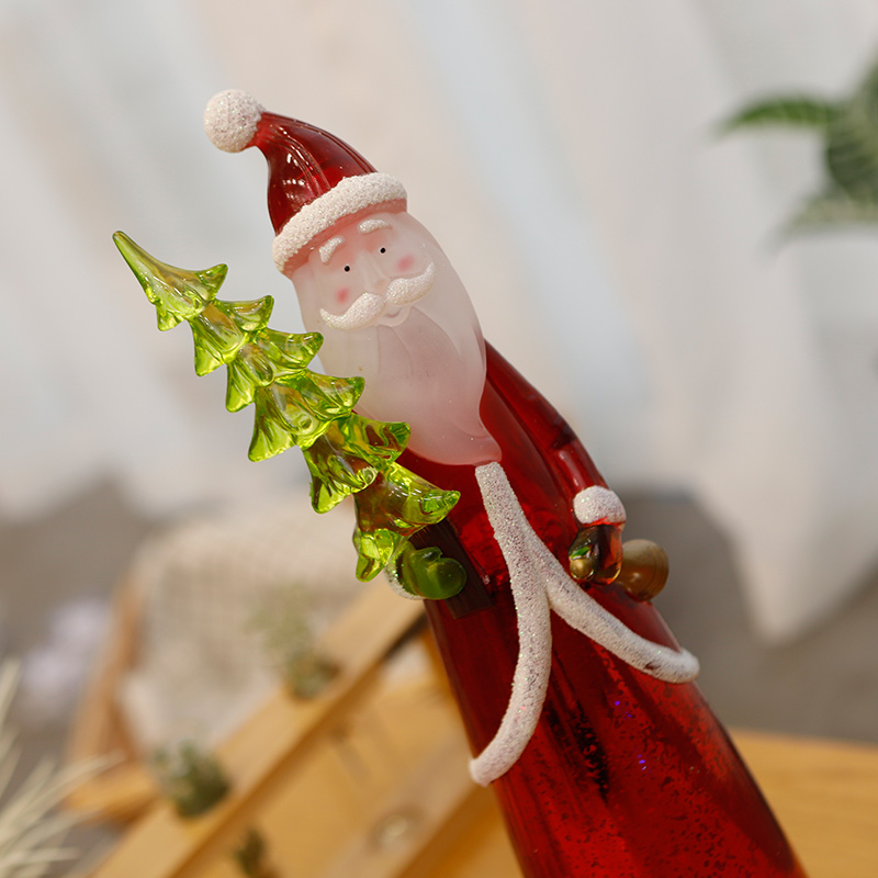 Newest Design Resin Long Santa Claus Figurine Holding Christ Newest Design Resin Long Santa Claus Figurine Holding Christ