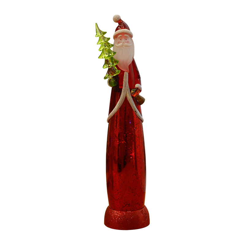 Newest Design Resin Long Santa Claus Figurine Holding Christ Newest Design Resin Long Santa Claus Figurine Holding Christ