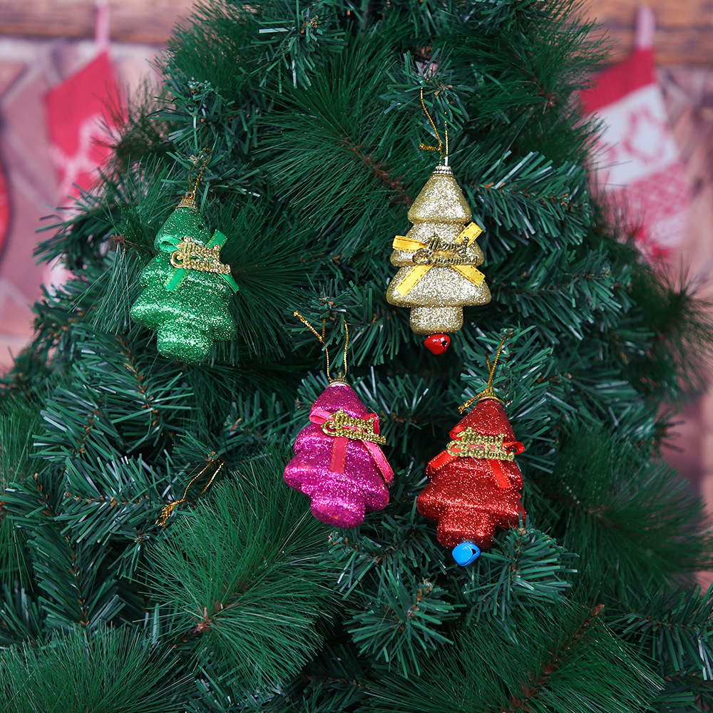 New Christmas Hanging Decoration Gift Box Christmas Supplies Santa Claus Five-Pointed Star Snowflake Christmas Tree Decoration Pendant