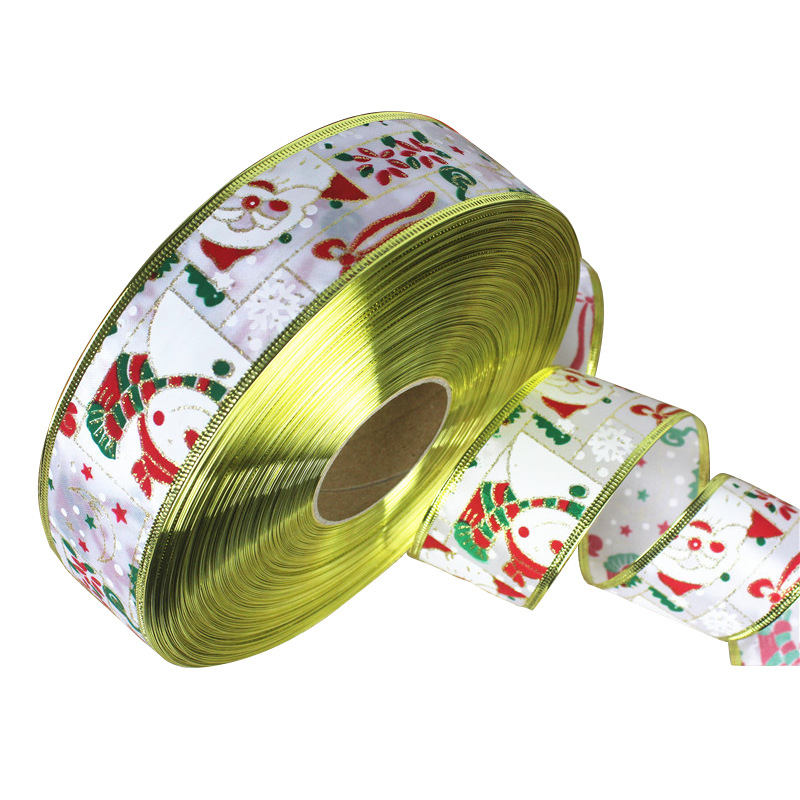 2 m/pack Santa Claus Ribbon Christmas tree wreath decorations Christmas supplies