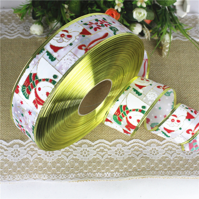 2 m/pack Santa Claus Ribbon Christmas tree wreath decorations Christmas supplies 2 m/pack Santa Claus Ribbon Christmas tree wreath decorations Christmas supplies