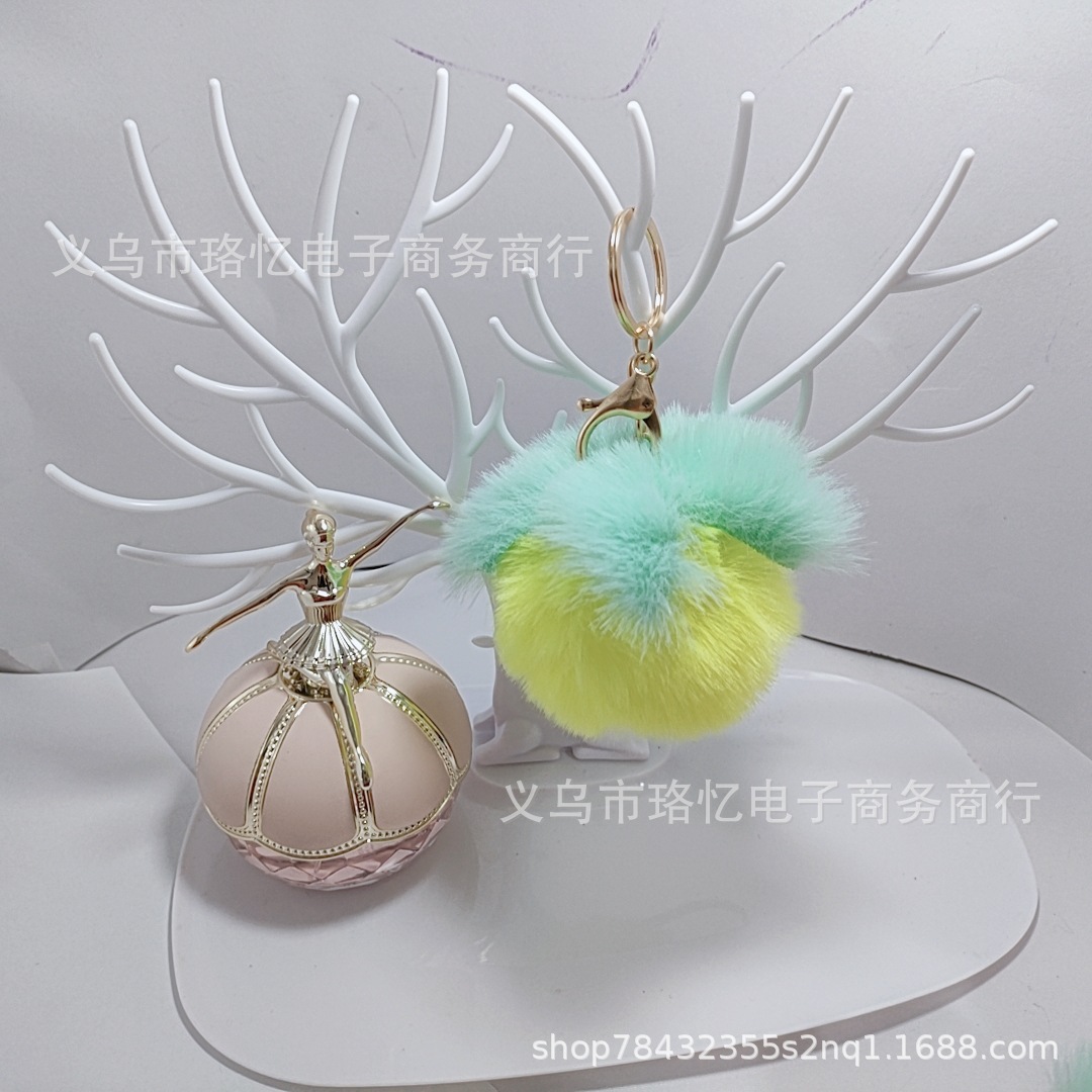 New Imitate Rex Rabbit Fur Persimmon Keychain Women's Bag Keychain Christmas Gift Festival Gift Car Pendant New Imitate Rex Rabbit Fur Persimmon Keychain Women's Bag Keychain Christmas Gift Festival Gift Car Pendant