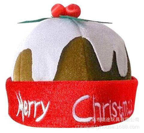 New Christmas Pudding Hat Plush Cloth Christmas Hat Flannelette Hat Factory Wholesale New Christmas Pudding Hat Plush Cloth Christmas Hat Flannelette Hat Factory Wholesale