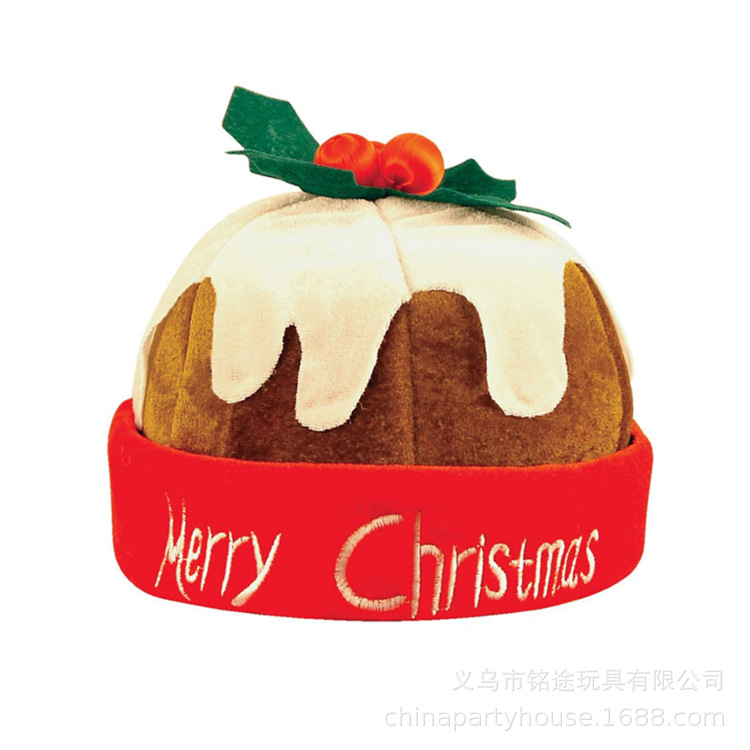 New Christmas Pudding Hat Plush Cloth Christmas Hat Flannelette Hat Factory Wholesale New Christmas Pudding Hat Plush Cloth Christmas Hat Flannelette Hat Factory Wholesale
