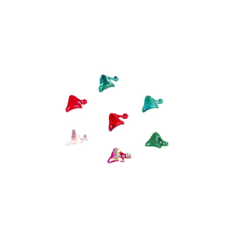 Creative Resin Christmas Hat Modeling Simple Flat Resin DIY Manicure Jewelry Nail Ornament Christmas Series
